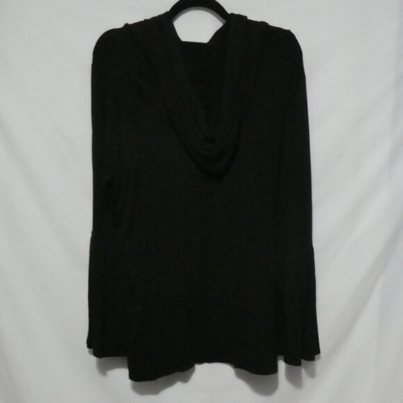 LOVE & LEGEND | 1X | Casual Black Hoodie | White Drawstrings | Bell Sleeves - Picture 3 of 16